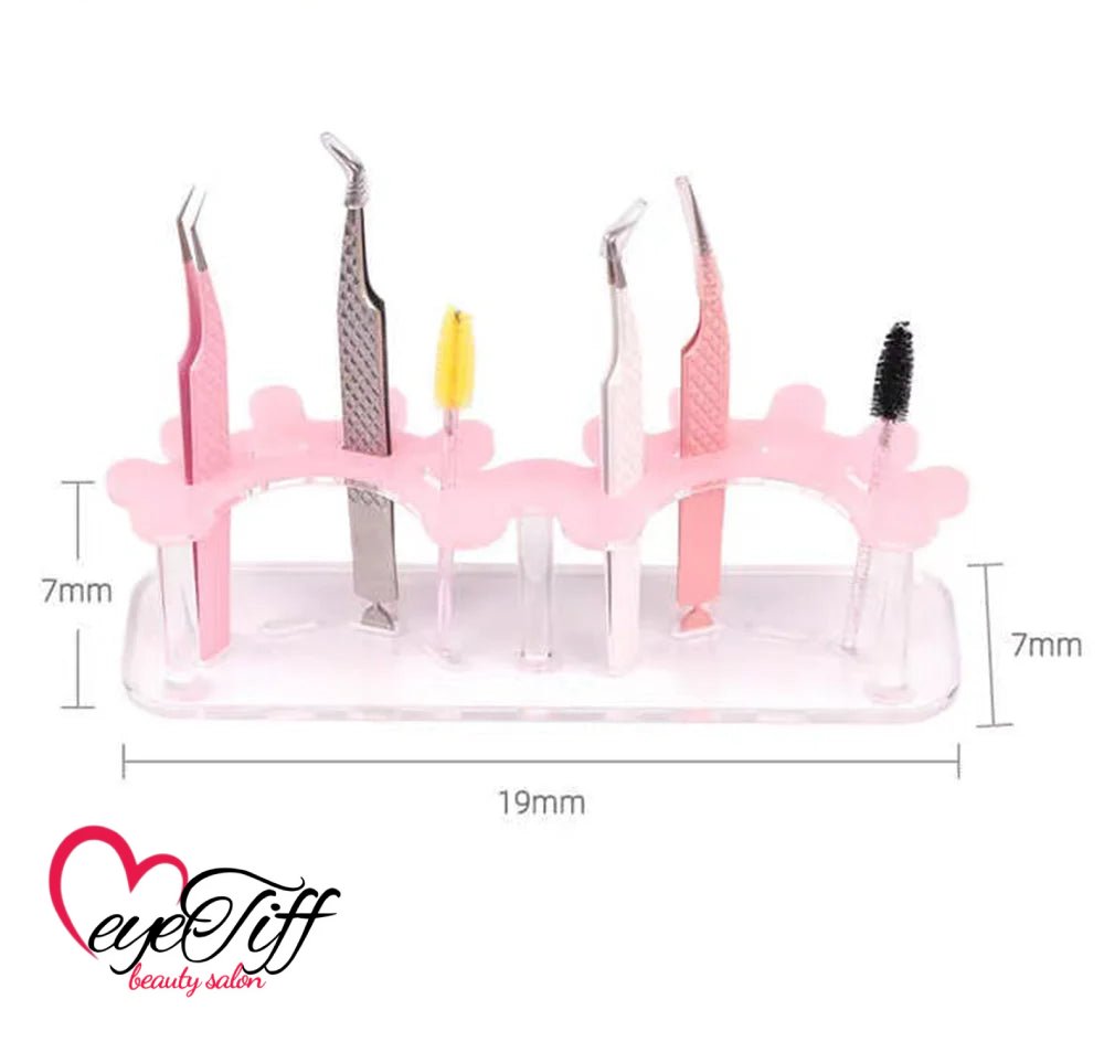 eyeTiff Pink Acrylic Tweezer Holder